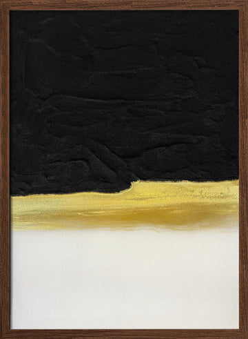 Black Gold Horizon | Poster - Walnut Frame Interior