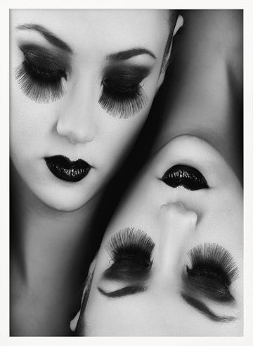 Dark Glamour Faces | Poster - White Frame Interior
