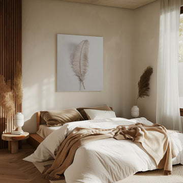 Delicate Light Feather | Canvas - Canvas Interior