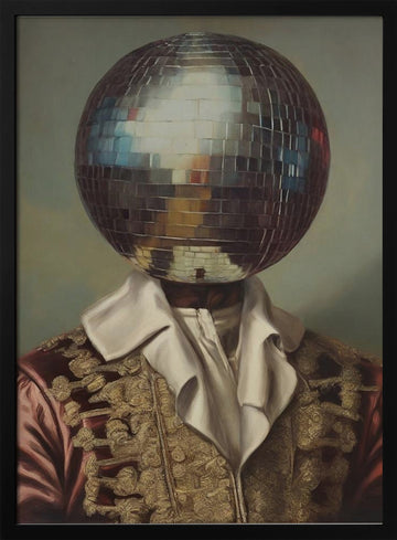 Baroque Disco Gentleman | Poster - Black Metal Frame Interior