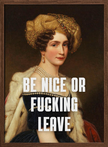 Sassy Classical Woman | Poster - Walnut Frame Interior