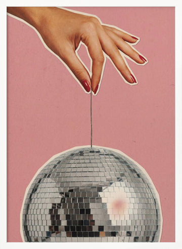 Retro Disco Hand | Poster - White Frame Interior