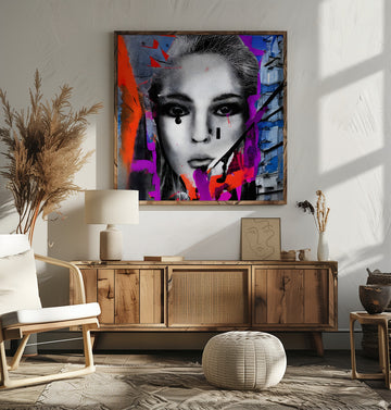 Vibrant Abstract Portrait | Poster - Room Interior 2