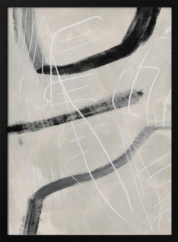 Dynamic Abstract Curves | Poster - Black Metal Frame Interior