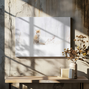 Red Fox In Winter Snow | Canvas - Room Interior 2