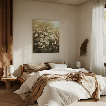 Daisies By Ellen Thayer Fisher | Canvas - Room Interior 2