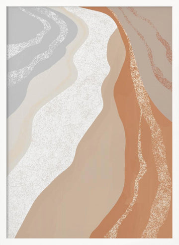 Organic Desert Waves | Poster - White Frame Interior