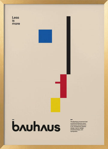 Bauhaus Geometric Abstract | Poster - Gold Frame Interior