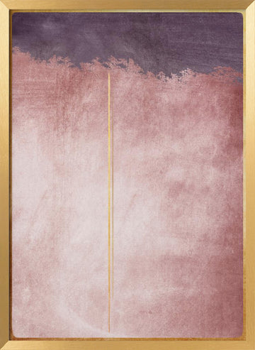 Blush Purple Gold Stripe | Poster - Gold Frame Interior