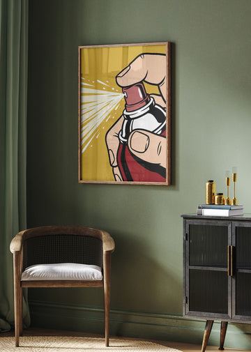 Pop Art Spray Can | Poster - Room Interior 2