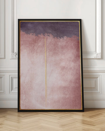 Blush Purple Gold Stripe | Poster - Room Interior 1
