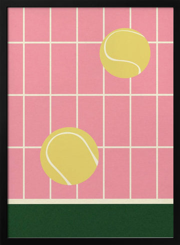 Tennis Kitchen | Poster - Black Metal Frame Interior