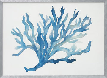 Blue Coral | Poster - Silver Frame Interior