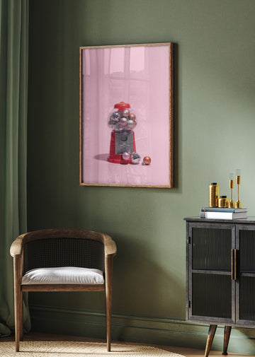 Pink Gumball Christmas Ornaments | Poster - Room Interior 2