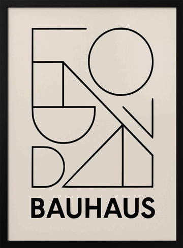 Bauhaus Geometric Design | Poster - Black Metal Frame Interior