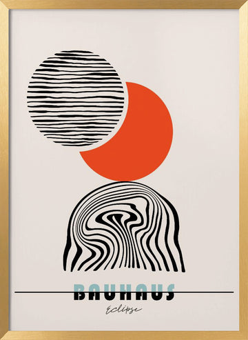 Bauhaus Eclipse | Poster - Gold Frame Interior