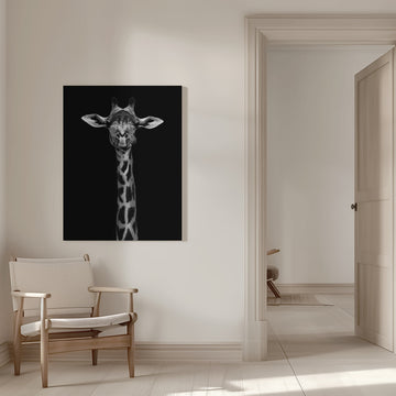 Elegant Giraffe Portrait | Canvas - Room Interior 1