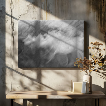 Dynamic White Horse | Canvas - Room Interior 2