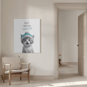 Happy Kitten Rules | Canvas - Room Interior 1