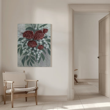 Romantic Red Roses | Canvas - Room Interior 1