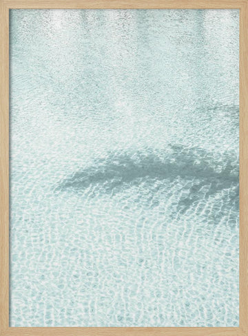 Clear Aqua Ripples | Poster - Wood Frame Interior