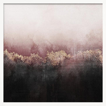 Golden Forest Mist | Poster - White Frame Interior