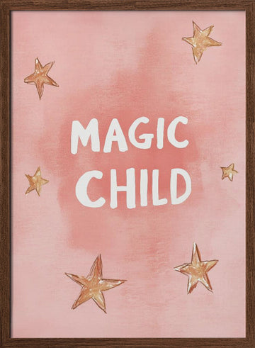 Starry Dreams | Poster - Walnut Frame Interior