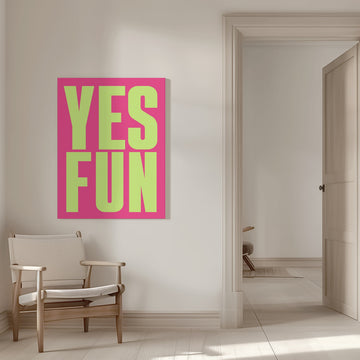 Vibrant Yes Fun | Canvas - Room Interior 1