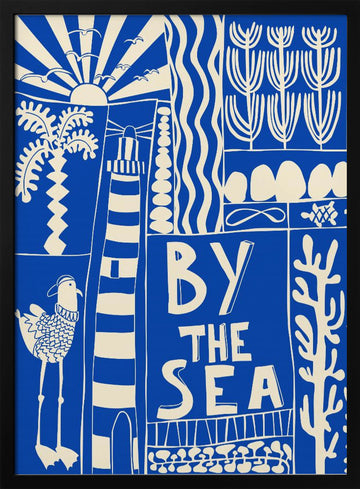 By The Sea Coastal Scene | Poster - Black Metal Frame Interior