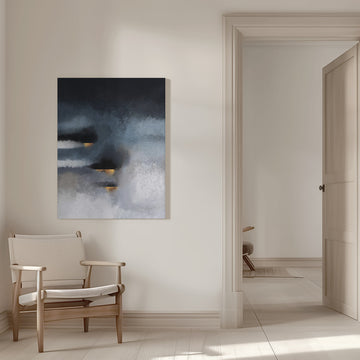 Golden Storm Abstract | Canvas - Room Interior 1