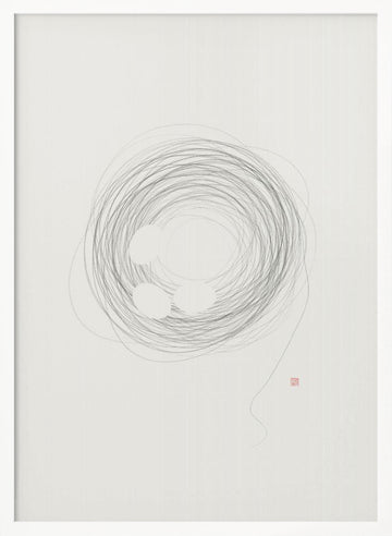 Abstract Nest Circles | Poster - White Frame Interior