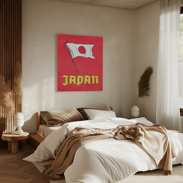 Japan Grunge Flag | Canvas - Room Interior 2