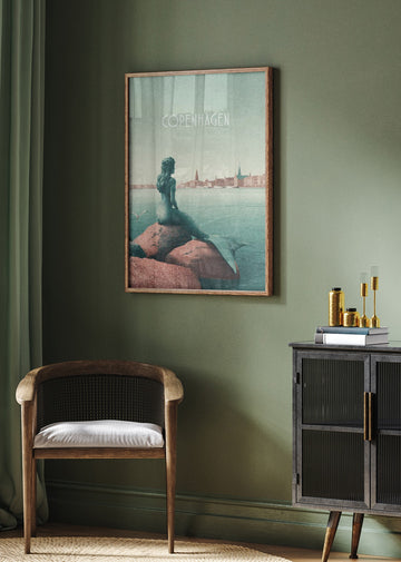Copenhagen - Little Mermaid | Poster - Room Interior 2