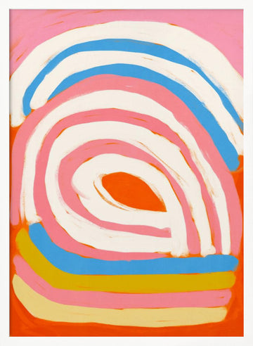 Colorful Abstract Arches | Poster - White Frame Interior