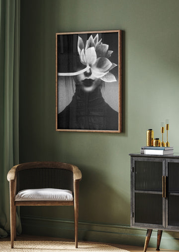 Elegant Lotus Portrait | Poster - Room Interior 2