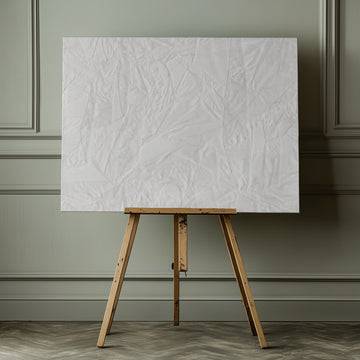 White Canvas Resembling Crumpled Paper | Canvas - Canvas Interior