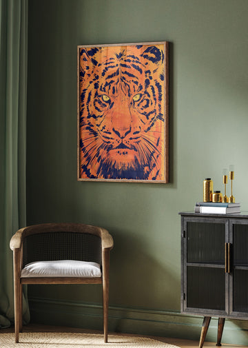 Intense Tiger Gaze | Poster - Room Interior 2