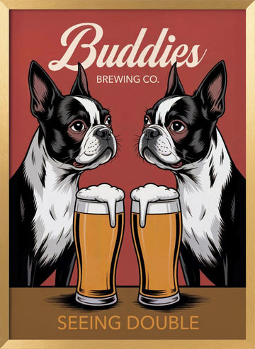 Seeing Double Brew | Poster - Gold Frame Interior
