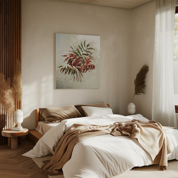 Leaves In Snow | Canvas - Room Interior 2