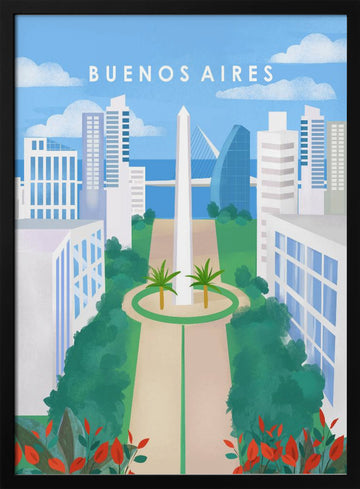 Buenos Aires | Poster - Black Metal Frame Interior
