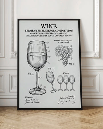 Wine Patent Diagram | Poster - Room Interior 1