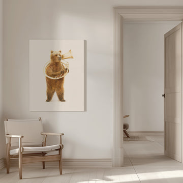 Whimsical Tuba Bear | Canvas - Room Interior 1