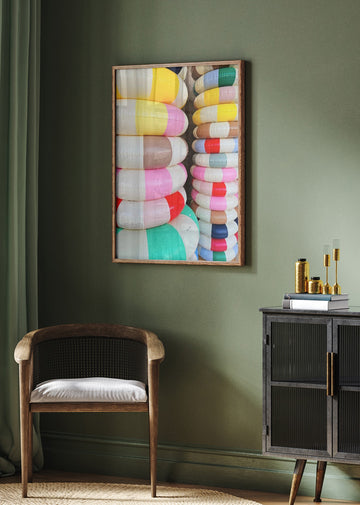 Colorful Stacked Pool Rings | Poster - Room Interior 2