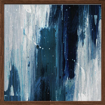 Indigo 2 | Poster - Walnut Frame Interior