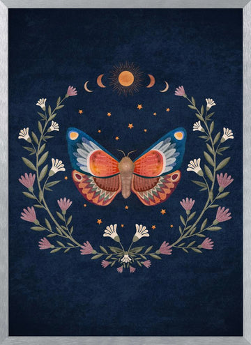 Butterfly Dreamscape | Poster - Silver Frame Interior