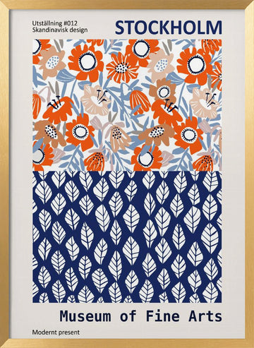 Museum of Fine Arts Stockholm | Poster - Gold Frame Interior