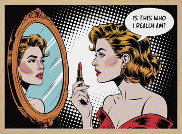 Pop Art Identity Reflection | Poster - Wood Frame Interior