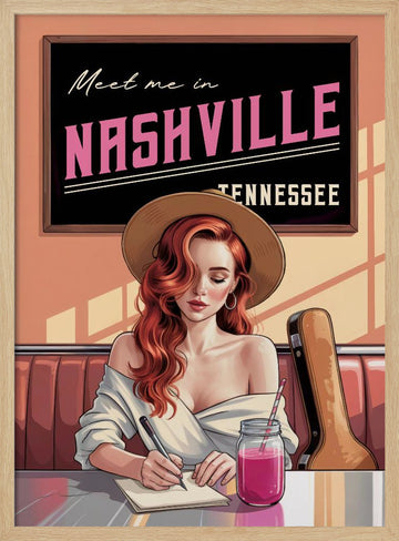 Nashville Songwriter Dreamer | Poster - Wood Frame Interior