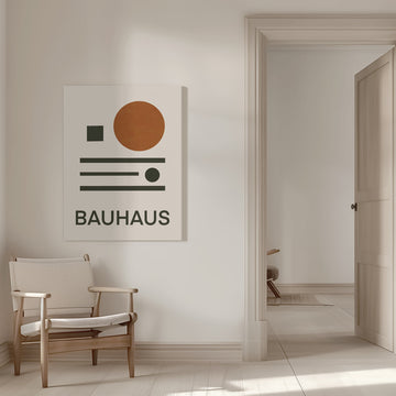Bauhaus Geometric Balance | Canvas - Room Interior 1