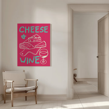 Cheese and Wine Delight | Canvas - Room Interior 1